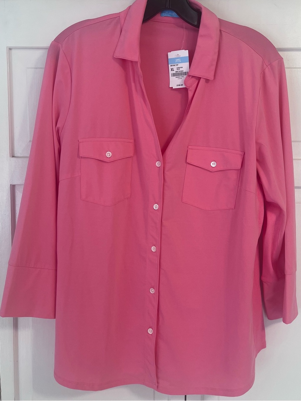 J McLaughlin Brynn Top Pink Carnation NWT Size XL